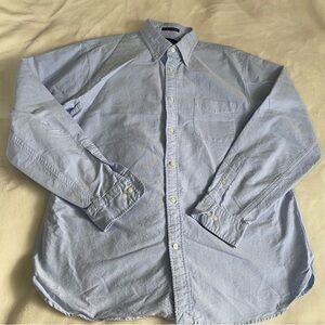 Lands' End Men's Sky Blue Casual Button-Down Shirt